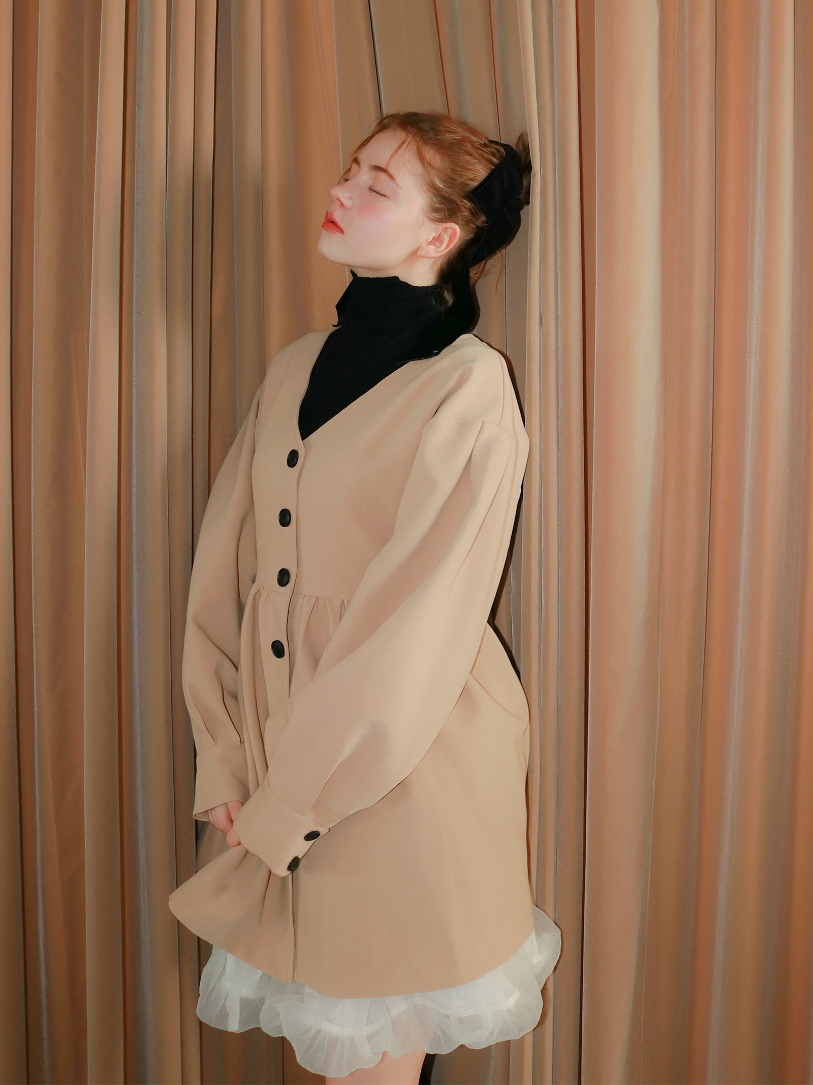 【mic】クラシカルペプラムチュニック