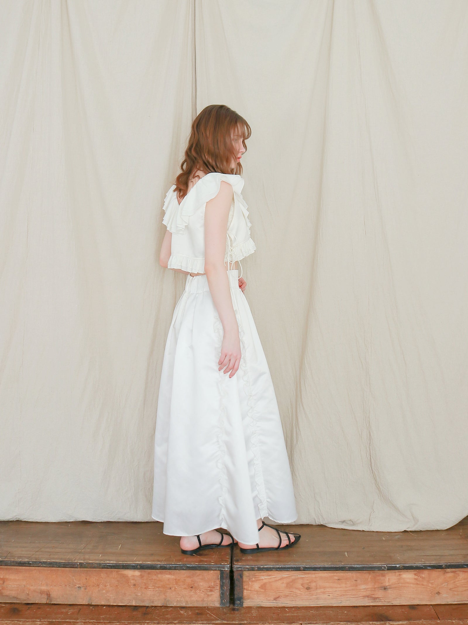 【mic】ラッフルリボンビスチェ[セットアップ可能]