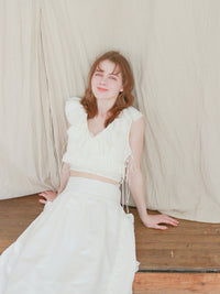 【mic】ラッフルリボンビスチェ[セットアップ可能]