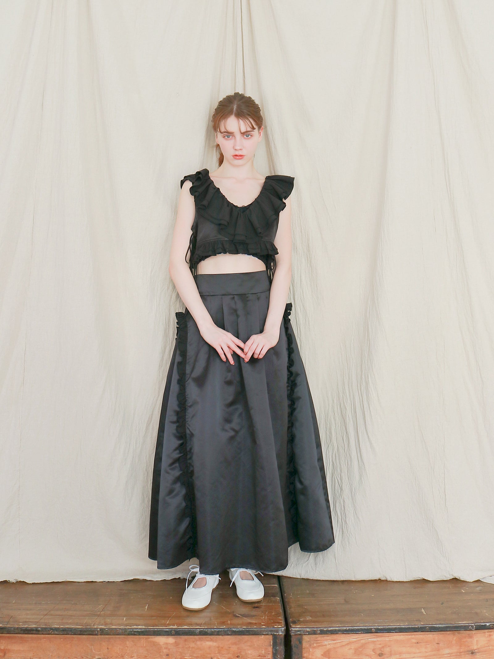 【mic】ラッフルリボンビスチェ[セットアップ可能]