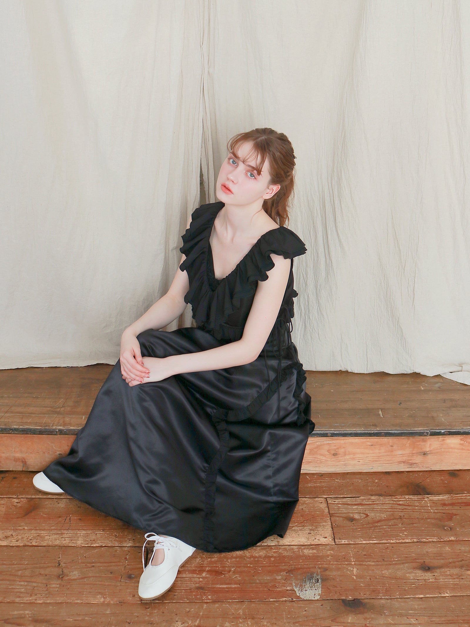 【mic】ラッフルリボンビスチェ[セットアップ可能]