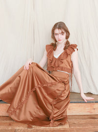 【mic】ラッフルリボンビスチェ[セットアップ可能]