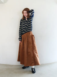 【mic】ボーダーポロニット