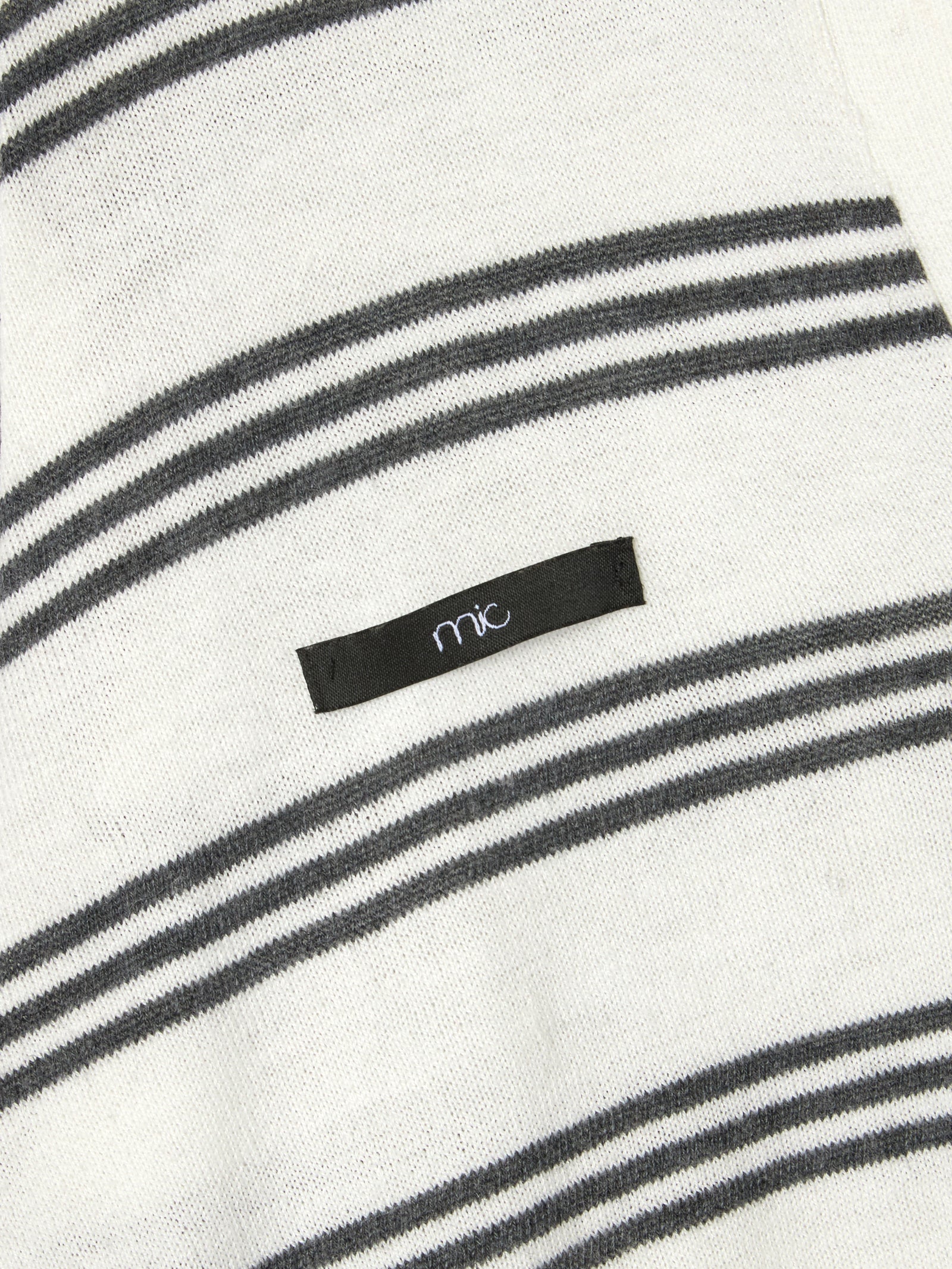 【mic】ボーダーポロニット