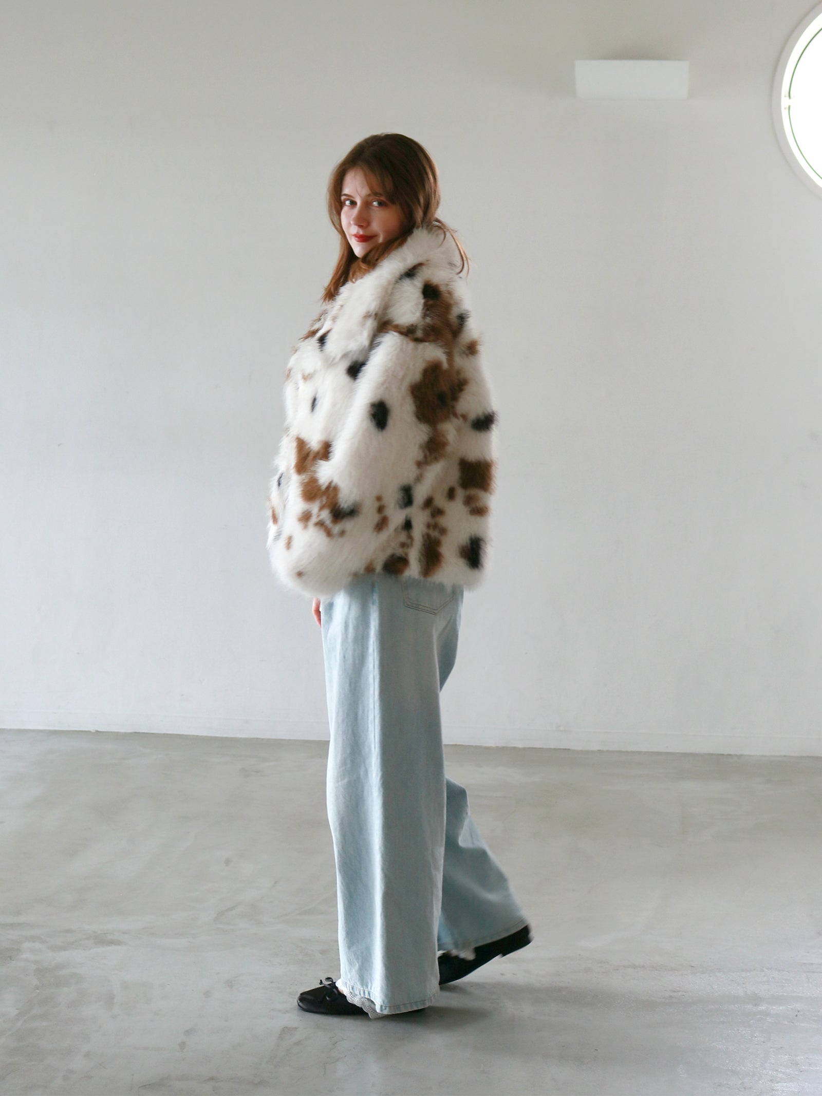 mic】ビッグカラーファージャケット