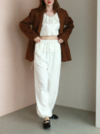 【mic】フリルドッキングスウェットパンツ