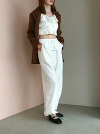 【mic】フリルドッキングスウェットパンツ