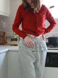 【mic】フリルドッキングスウェットパンツ