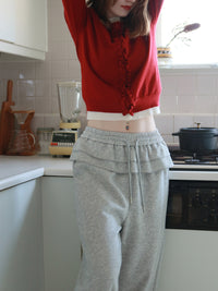 【mic】フリルドッキングスウェットパンツ