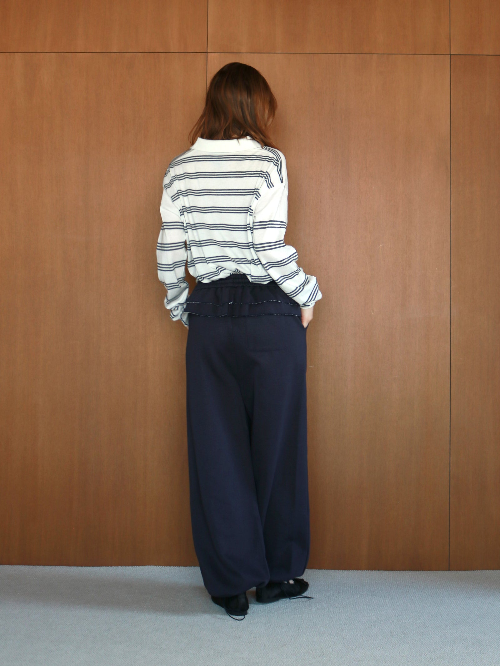 【mic】フリルドッキングスウェットパンツ