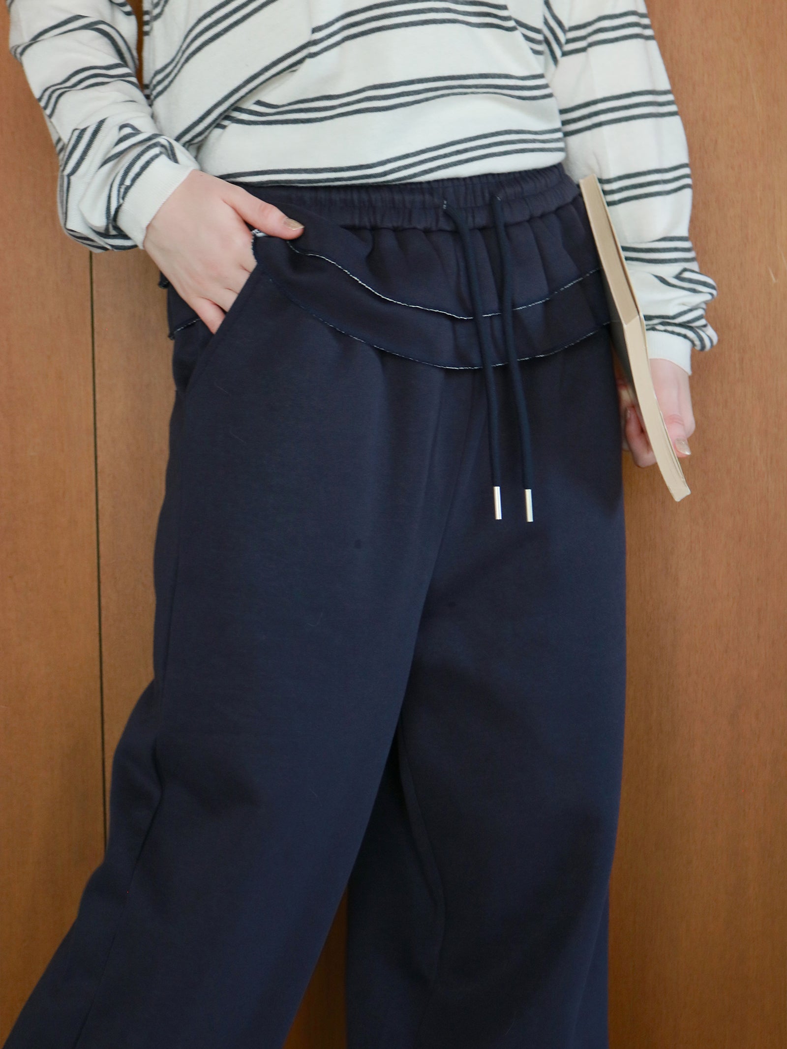 【mic】フリルドッキングスウェットパンツ