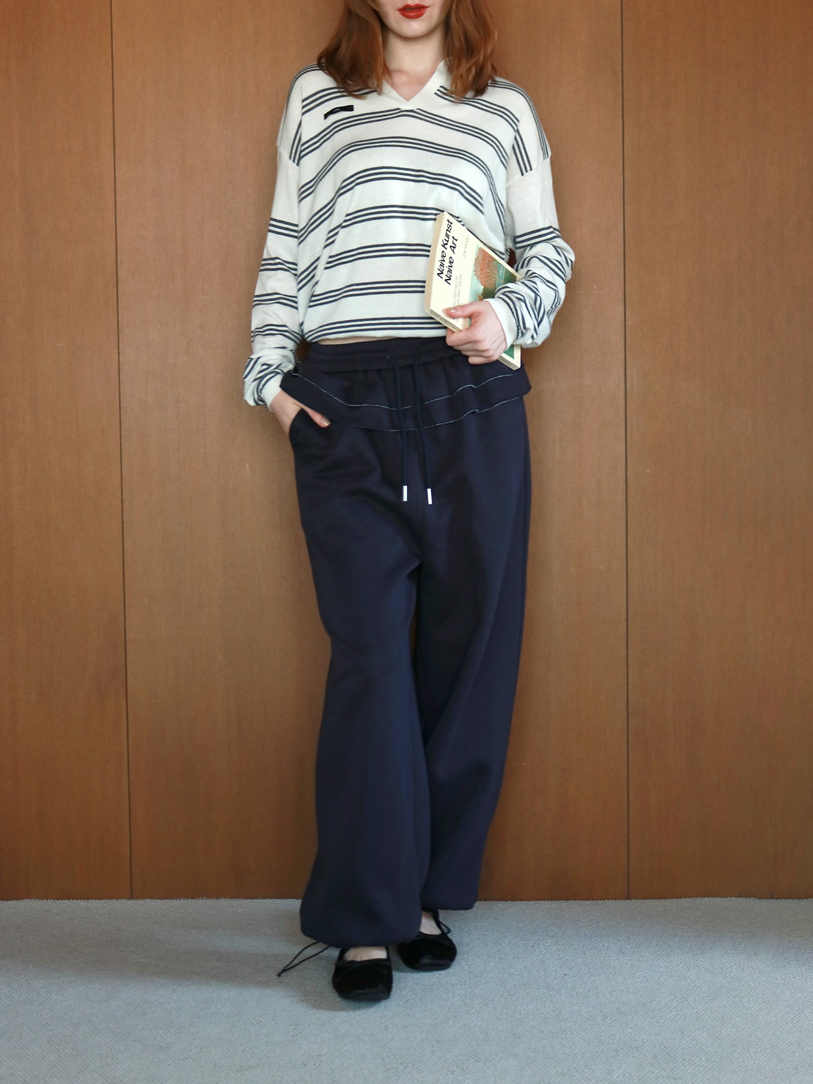 【mic】フリルドッキングスウェットパンツ