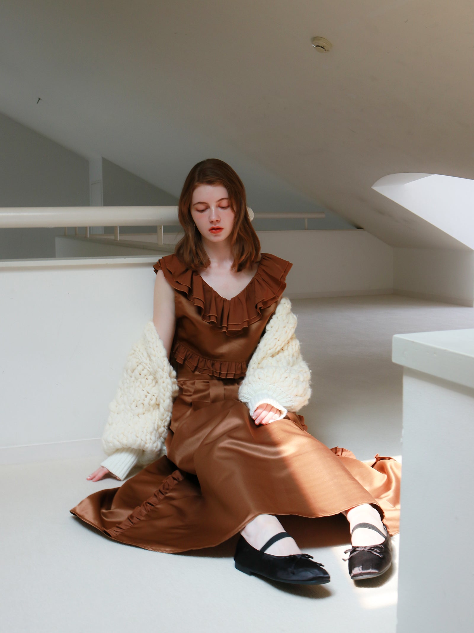 mic】サテンタックスカート[セットアップ可能]