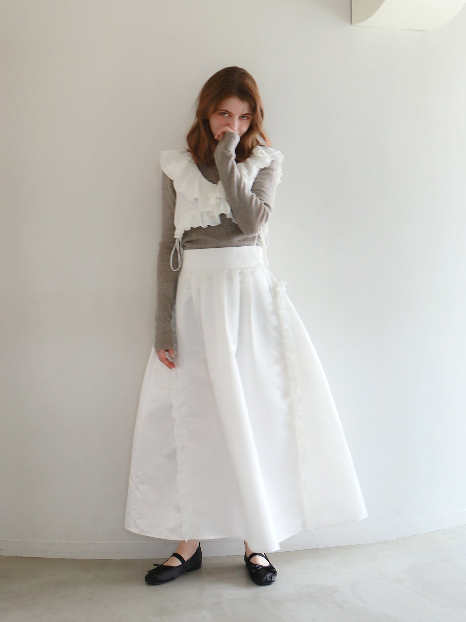 シャギーショートVネックニット