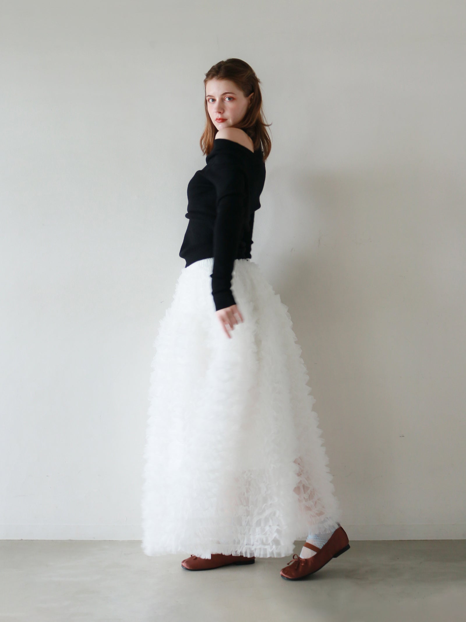 mic】ティアードチュールスカート