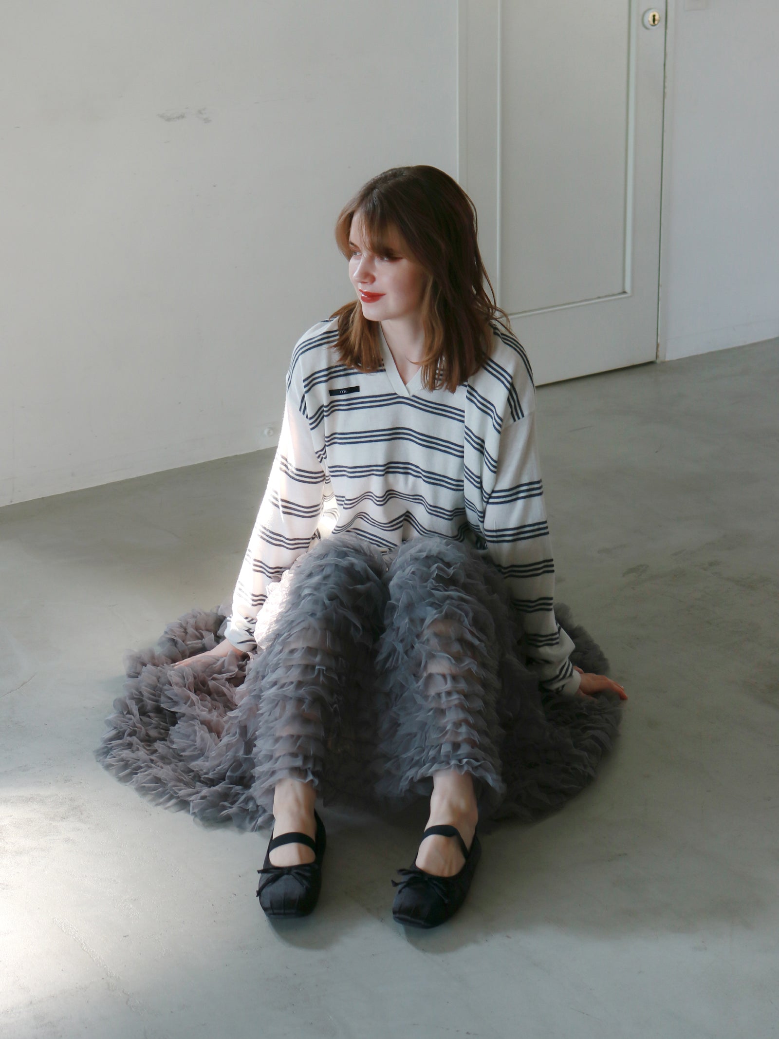 期間限定価格Olu. 【mic】ティアードチュールスカートwhite2025年版