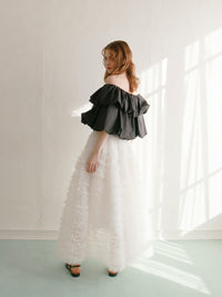 【一部予約】【mic】ティアードチュールスカート【発送予定日 3月中旬~3月下旬】