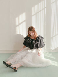 【一部予約】【mic】ティアードチュールスカート【発送予定日 3月中旬~3月下旬】