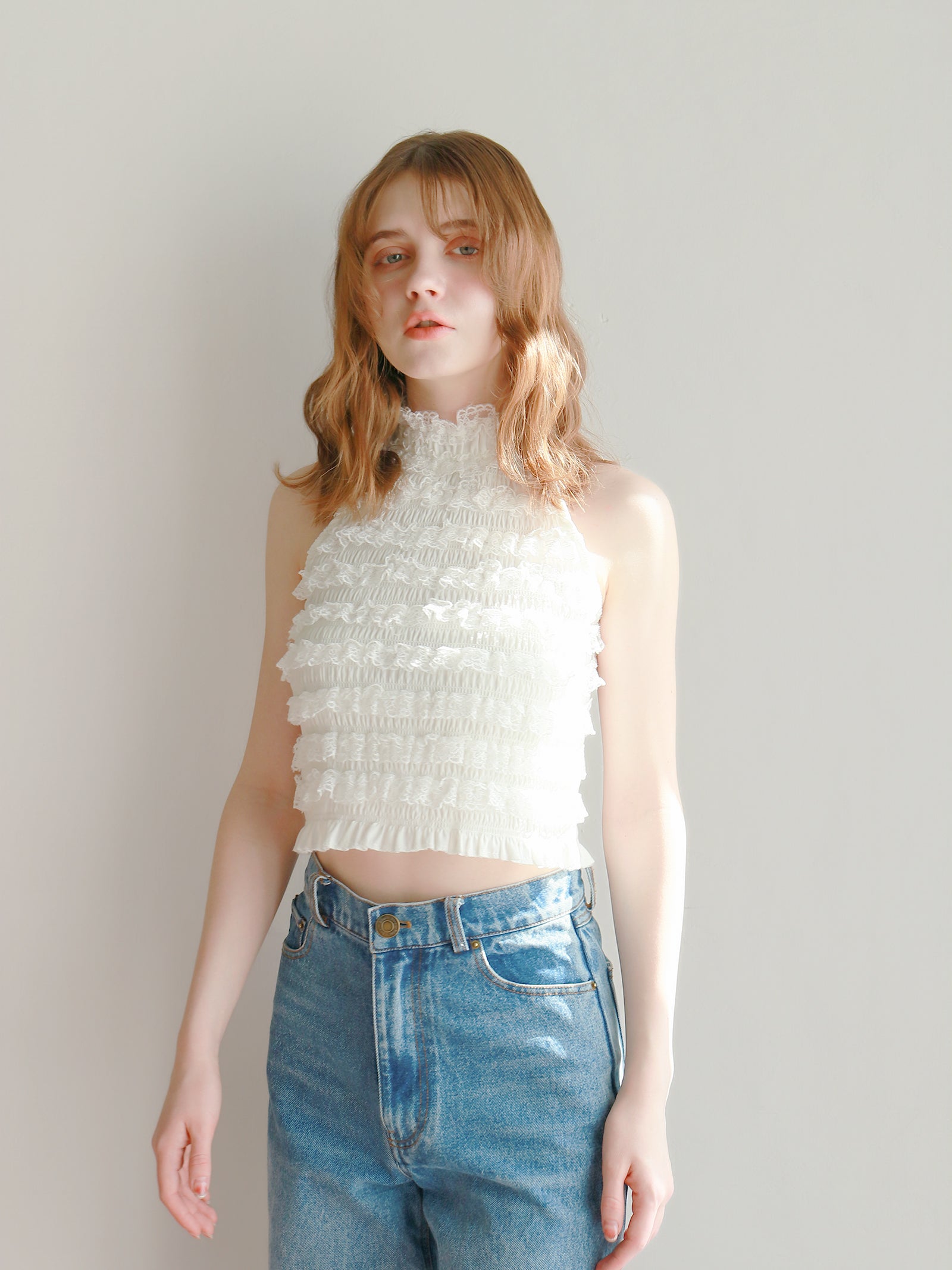 【mic】フリルホルターネック