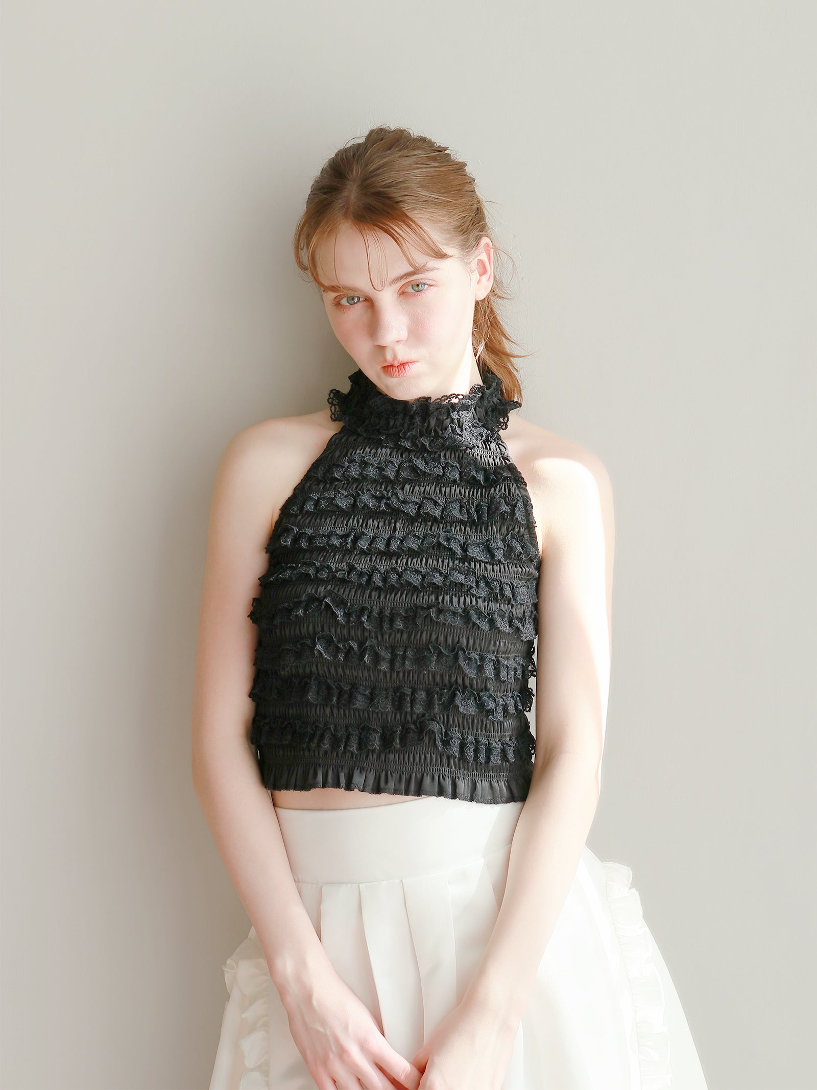 【mic】フリルホルターネック