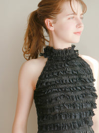 【mic】フリルホルターネック