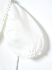 【予約】【mic】レースカラーパフトップス【発送予定日 3月中旬~3月下旬】