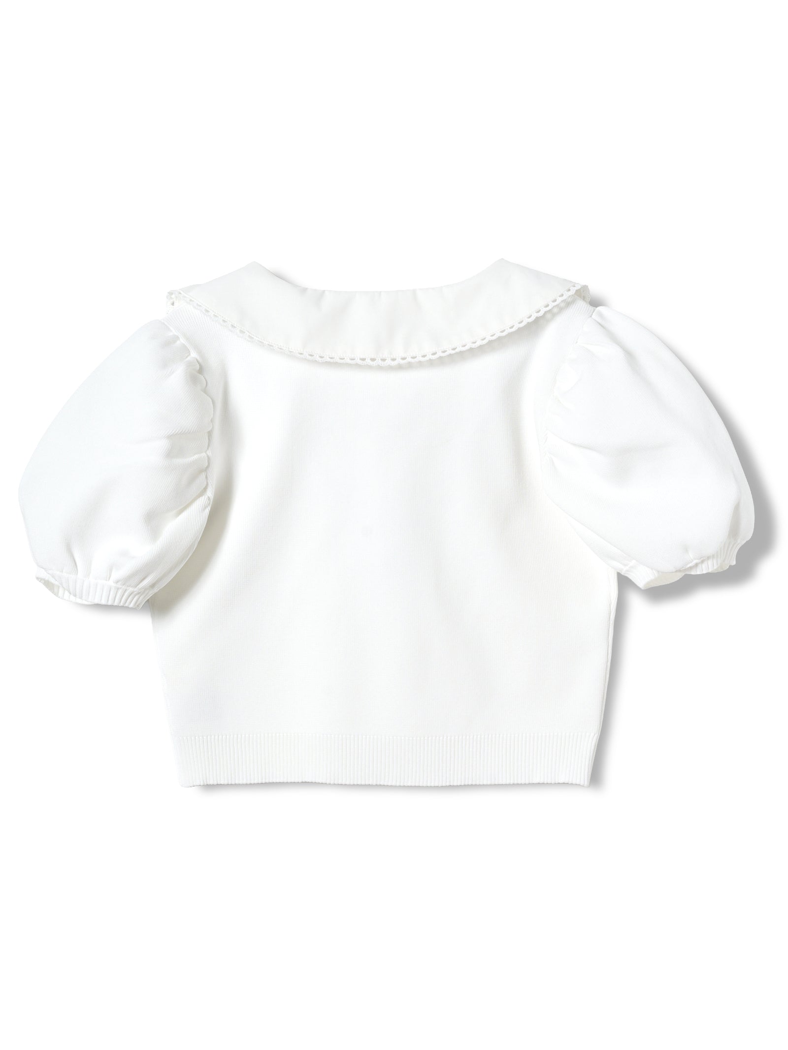 【予約】【mic】レースカラーパフトップス【発送予定日 3月中旬~3月下旬】