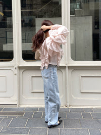 【一部予約】【mic】ラッフルシアーブラウス【発送予定日 5月上旬~5月中旬】