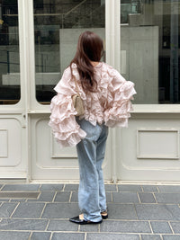 【一部予約】【mic】ラッフルシアーブラウス【発送予定日 5月上旬~5月中旬】