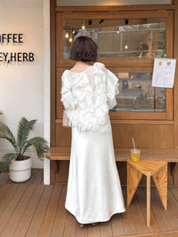 【一部予約】【mic】ラッフルシアーブラウス【発送予定日 5月上旬~5月中旬】