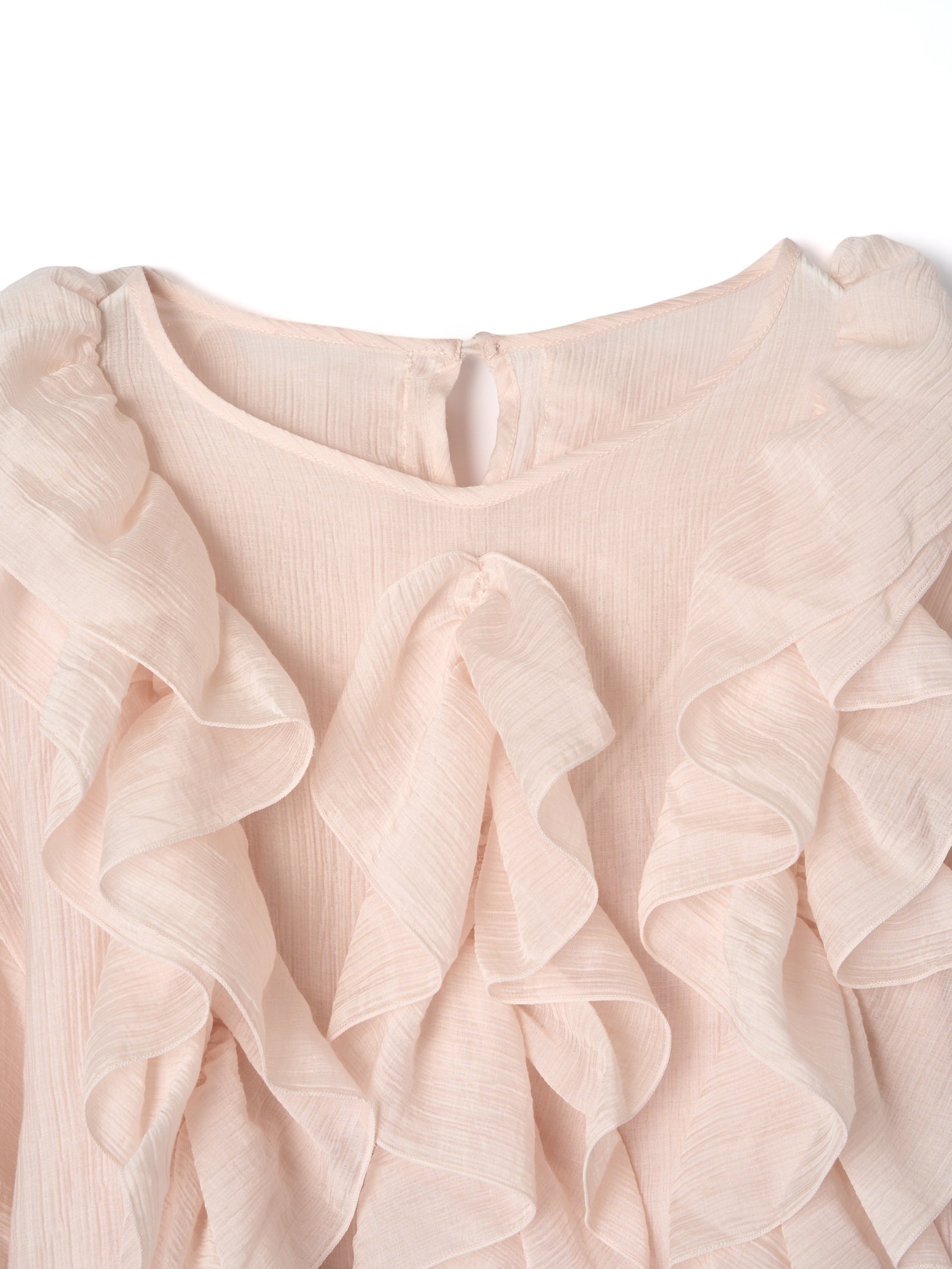 【一部予約】【mic】ラッフルシアーブラウス【発送予定日 5月上旬~5月中旬】