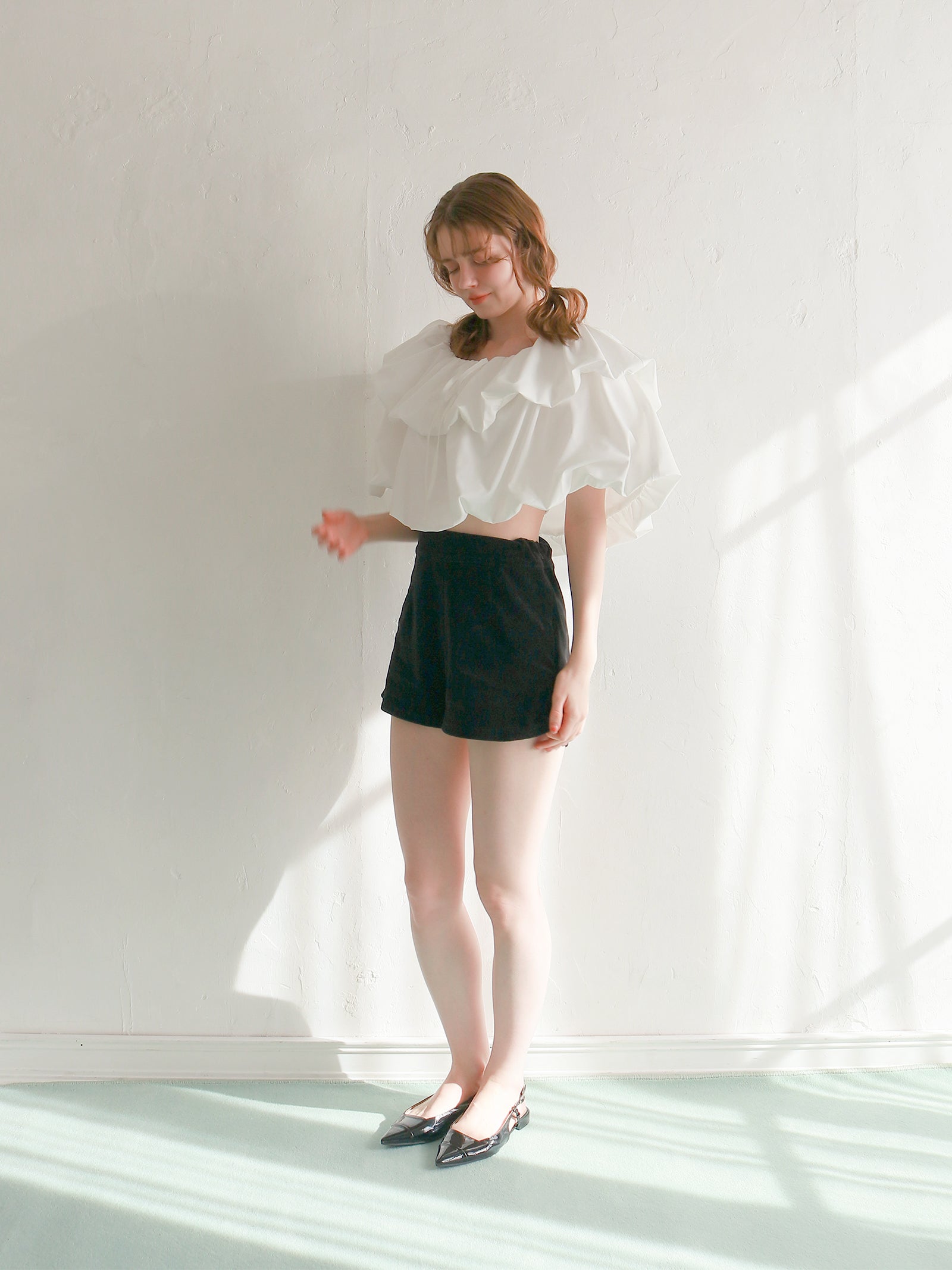 【予約】【mic】ホイップオフショルダートップス【発送予定日 4月上旬〜4月中旬】