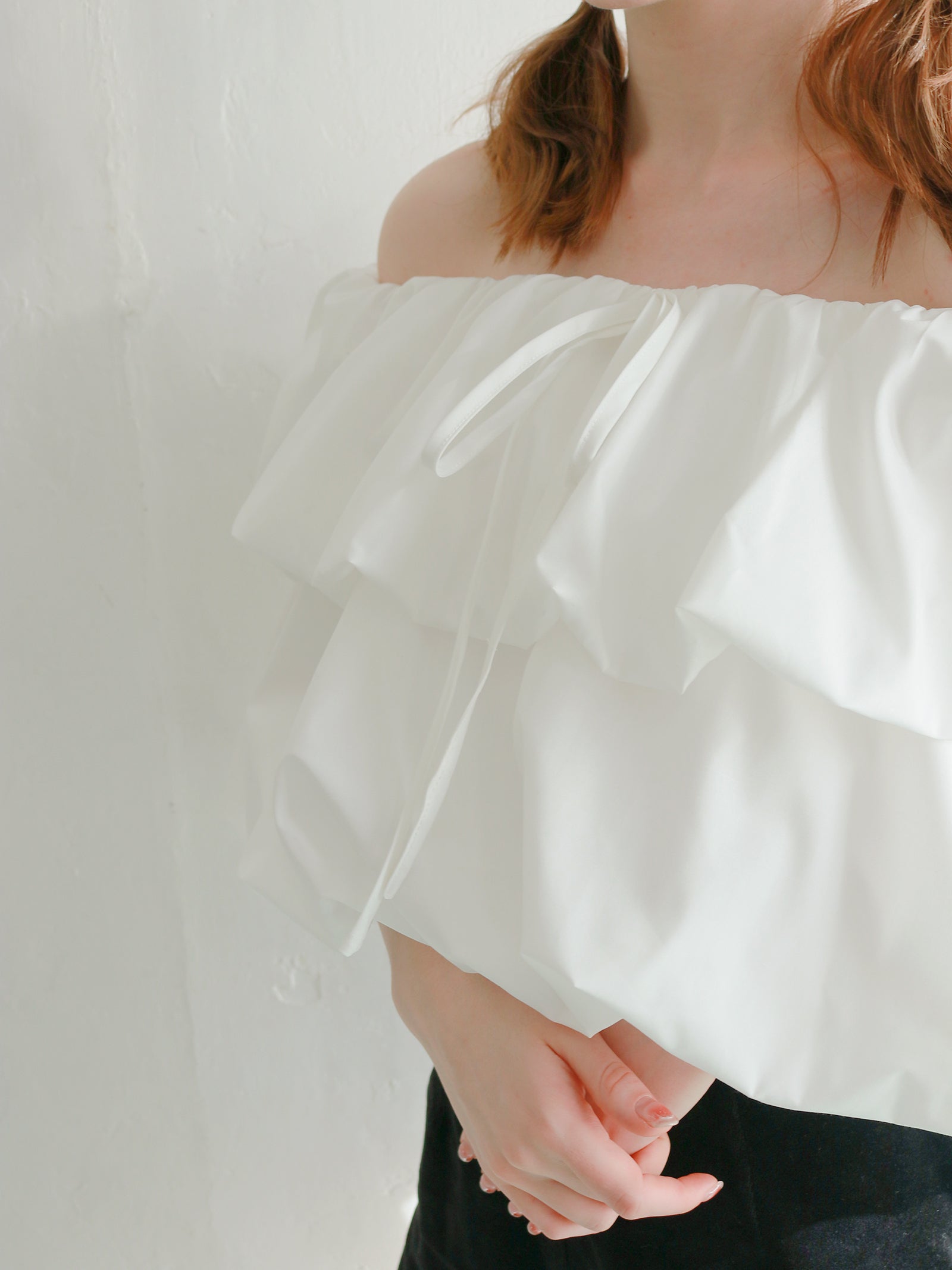 【予約】【mic】ホイップオフショルダートップス【発送予定日 4月上旬〜4月中旬】