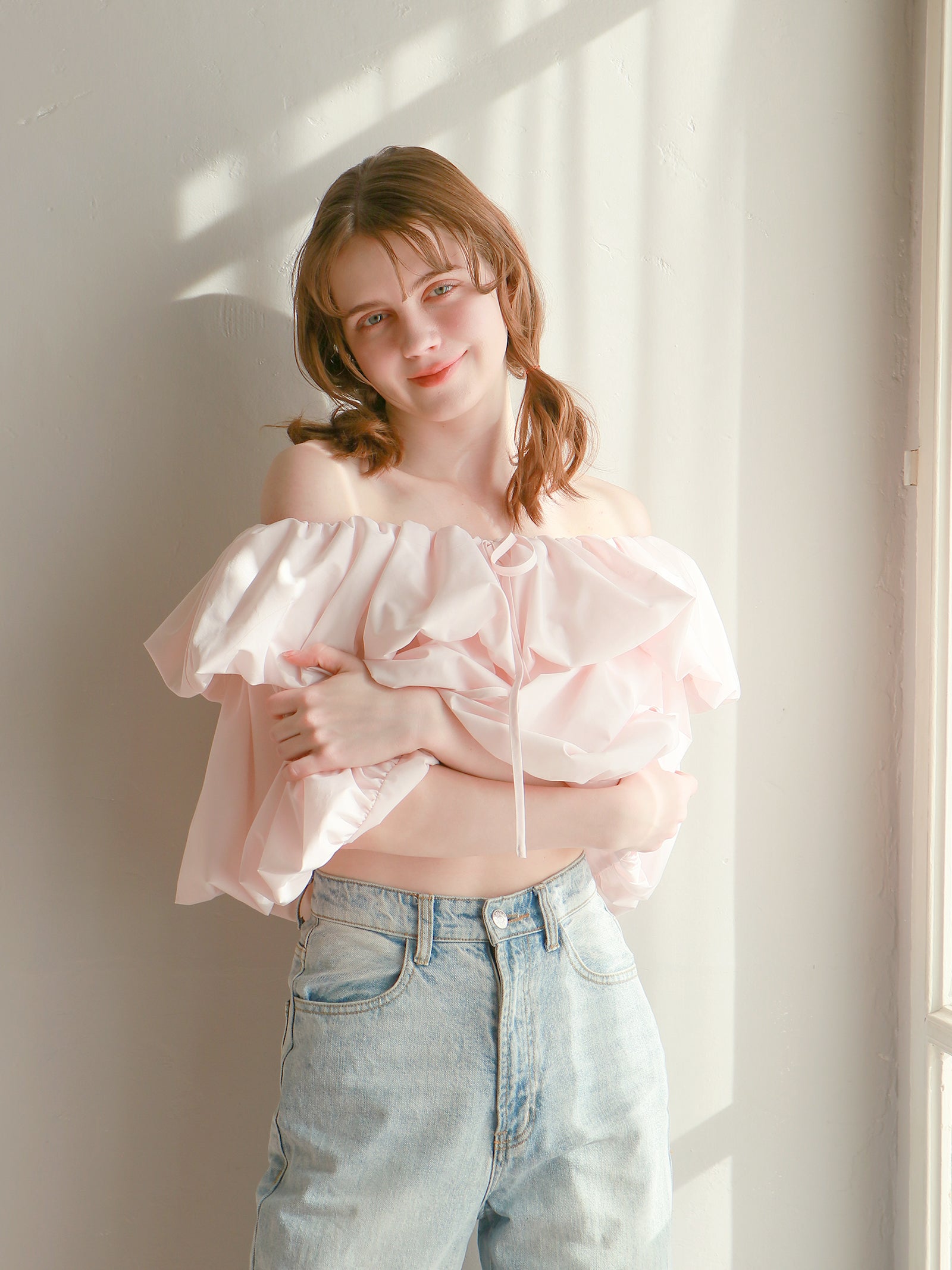 【予約】【mic】ホイップオフショルダートップス【発送予定日 4月上旬〜4月中旬】