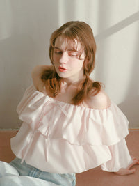 【予約】【mic】ホイップオフショルダートップス【発送予定日 4月上旬〜4月中旬】