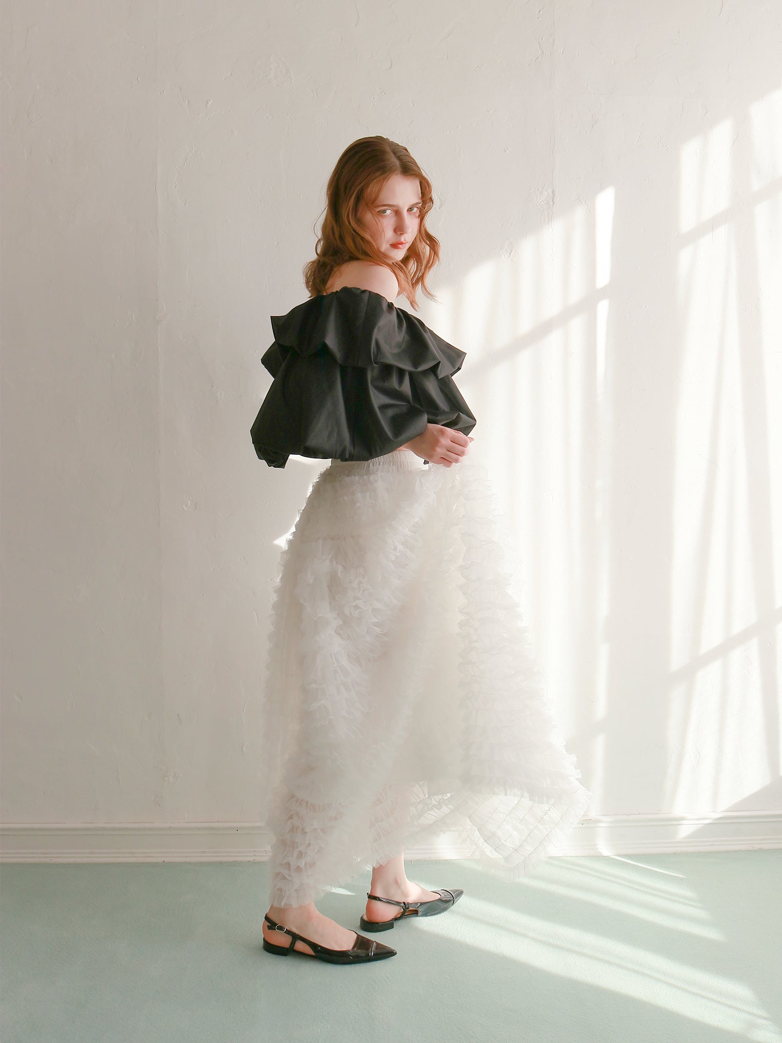 【予約】【mic】ホイップオフショルダートップス【発送予定日 4月上旬〜4月中旬】