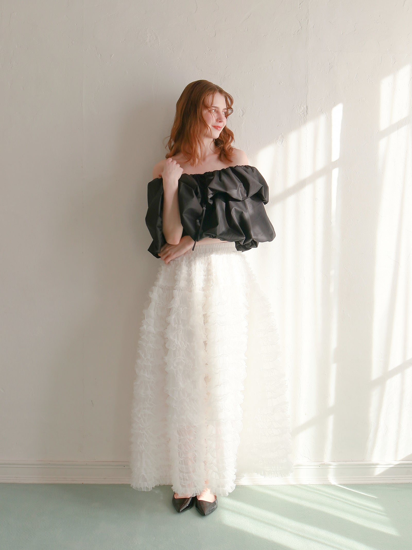 【予約】【mic】ホイップオフショルダートップス【発送予定日 4月上旬〜4月中旬】