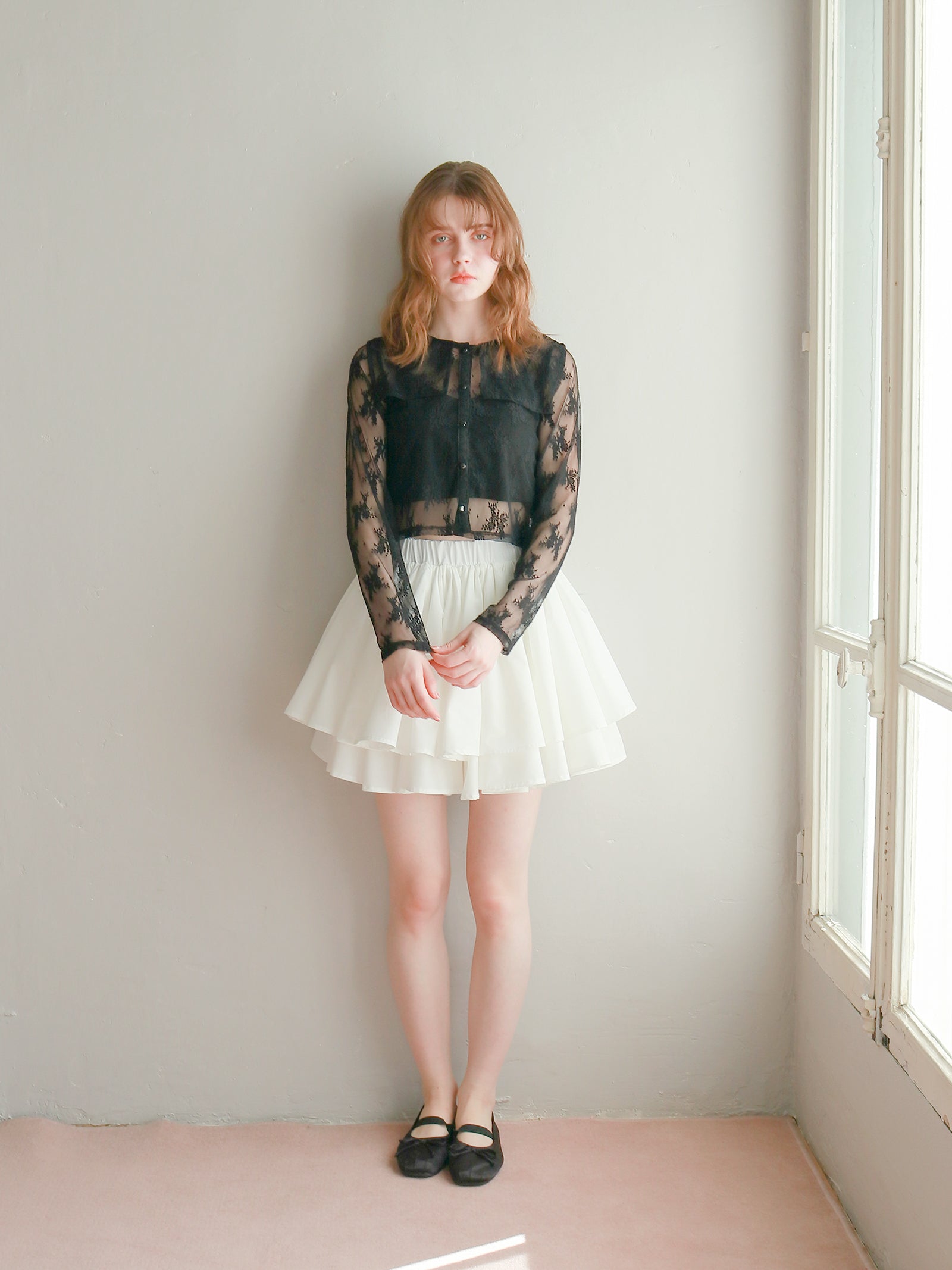 【予約】【mic】セーラーレースブラウス【発送予定日 4月中旬~4月下旬】