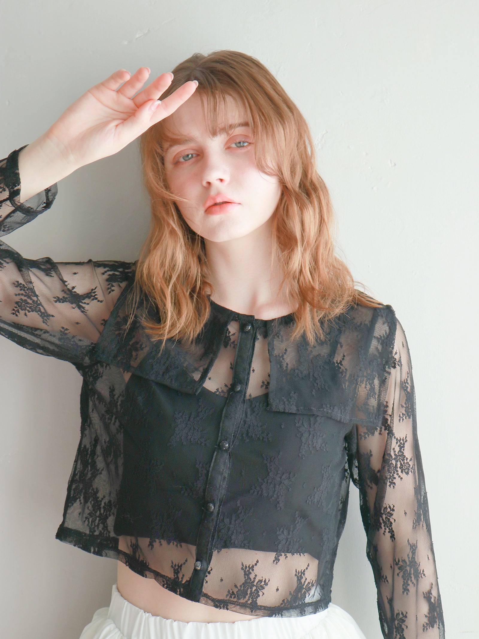 【予約】【mic】セーラーレースブラウス【発送予定日 4月中旬~4月下旬】