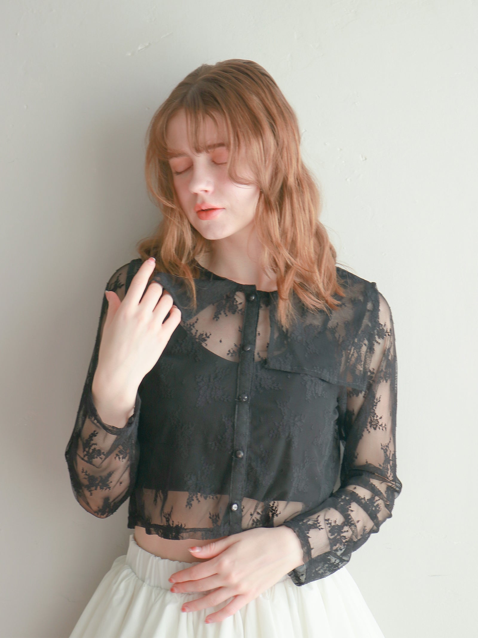 【予約】【mic】セーラーレースブラウス【発送予定日 4月中旬~4月下旬】