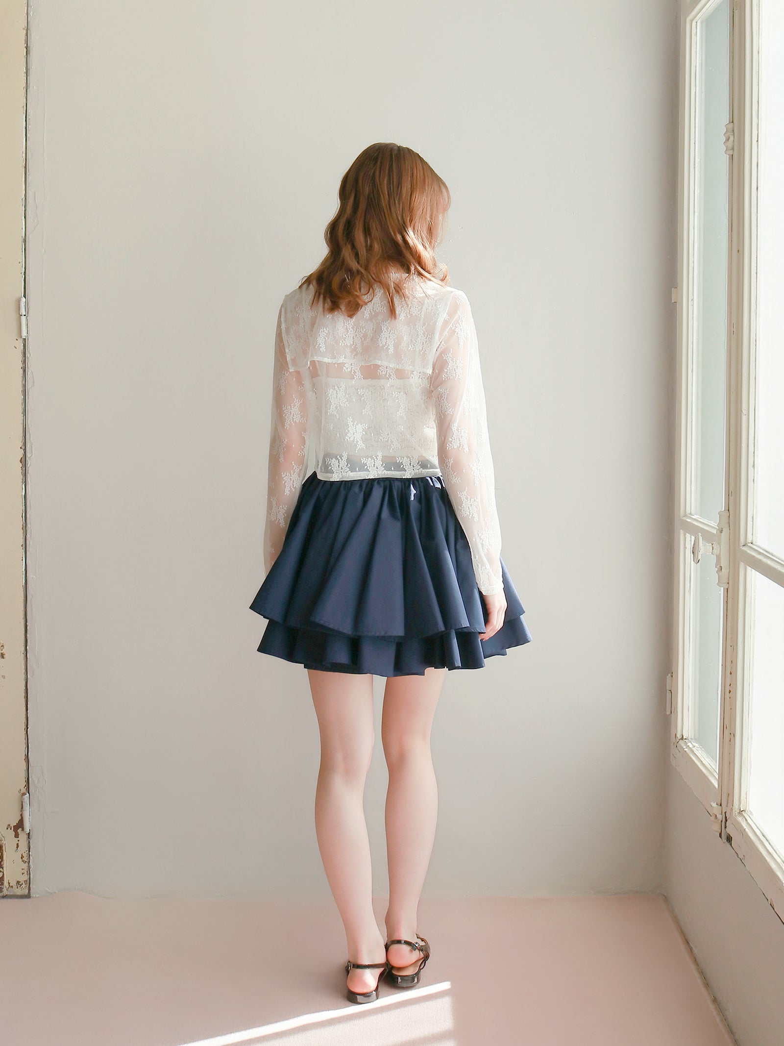 【予約】【mic】セーラーレースブラウス【発送予定日 4月中旬~4月下旬】