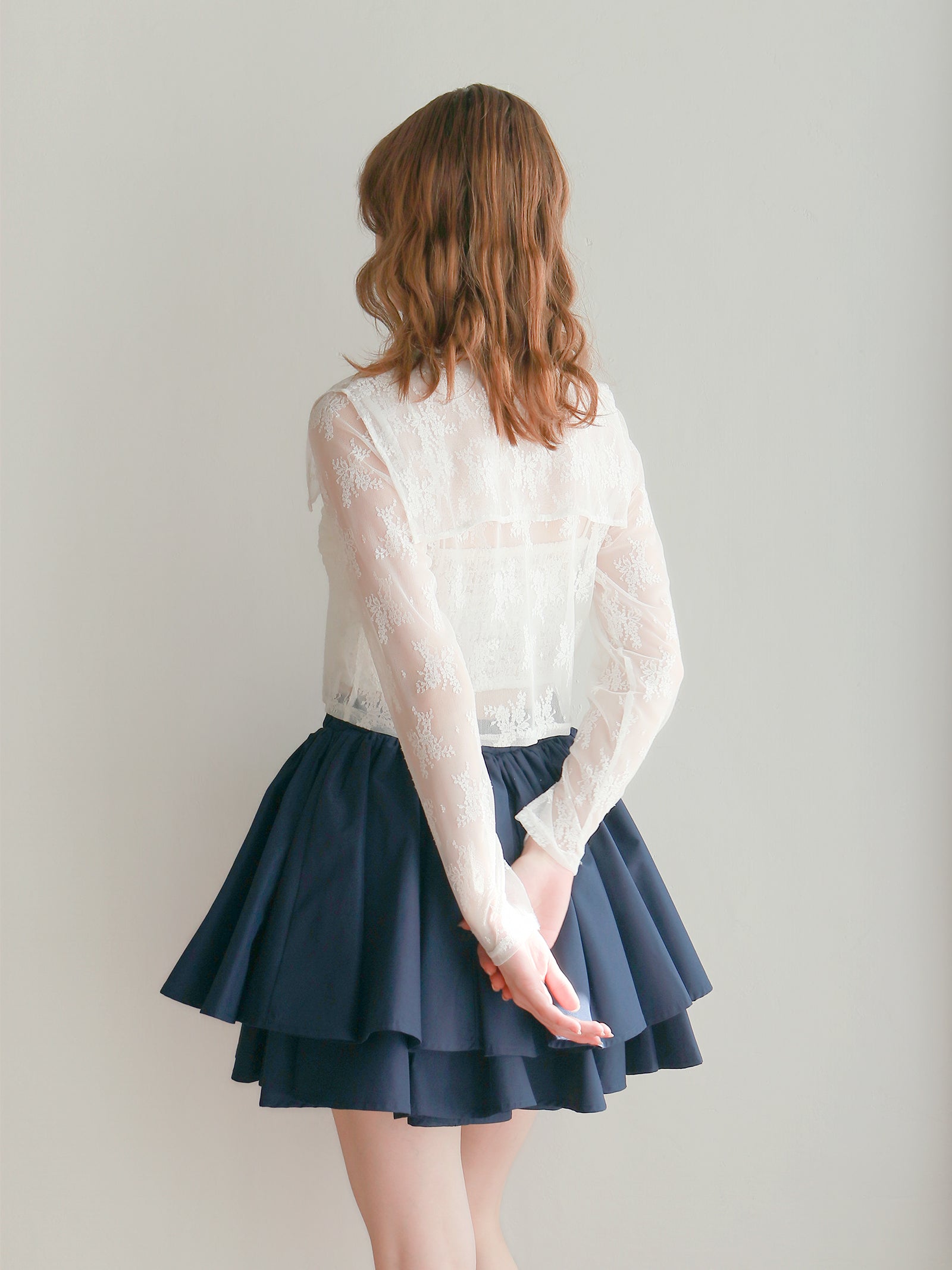 【予約】【mic】セーラーレースブラウス【発送予定日 4月中旬~4月下旬】