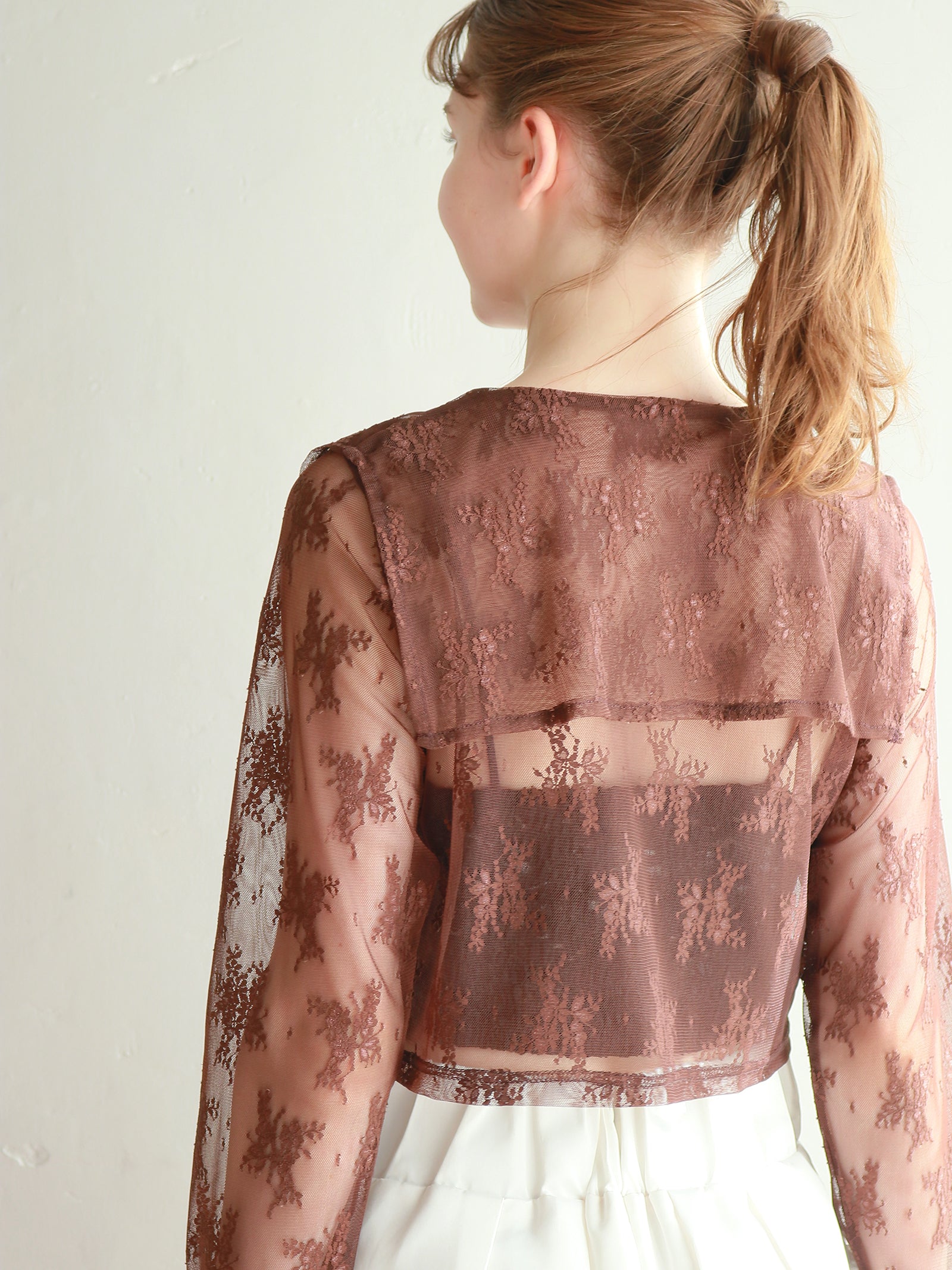 【予約】【mic】セーラーレースブラウス【発送予定日 4月中旬~4月下旬】