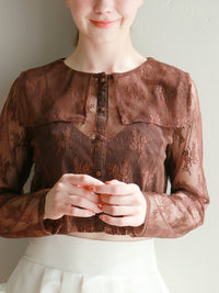 【予約】【mic】セーラーレースブラウス【発送予定日 4月中旬~4月下旬】