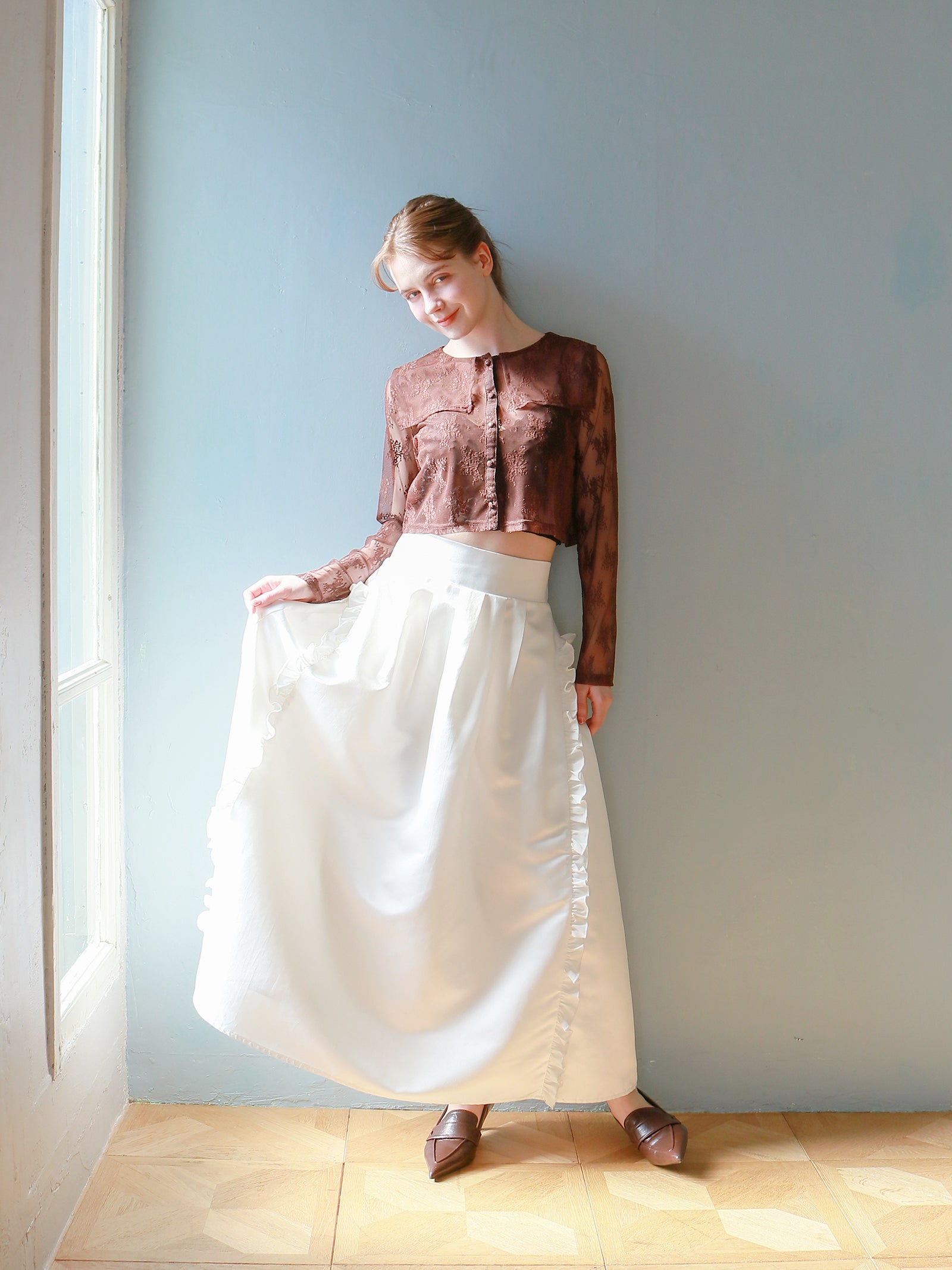 【予約】【mic】セーラーレースブラウス【発送予定日 4月中旬~4月下旬】