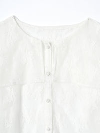 【予約】【mic】セーラーレースブラウス【発送予定日 4月中旬~4月下旬】