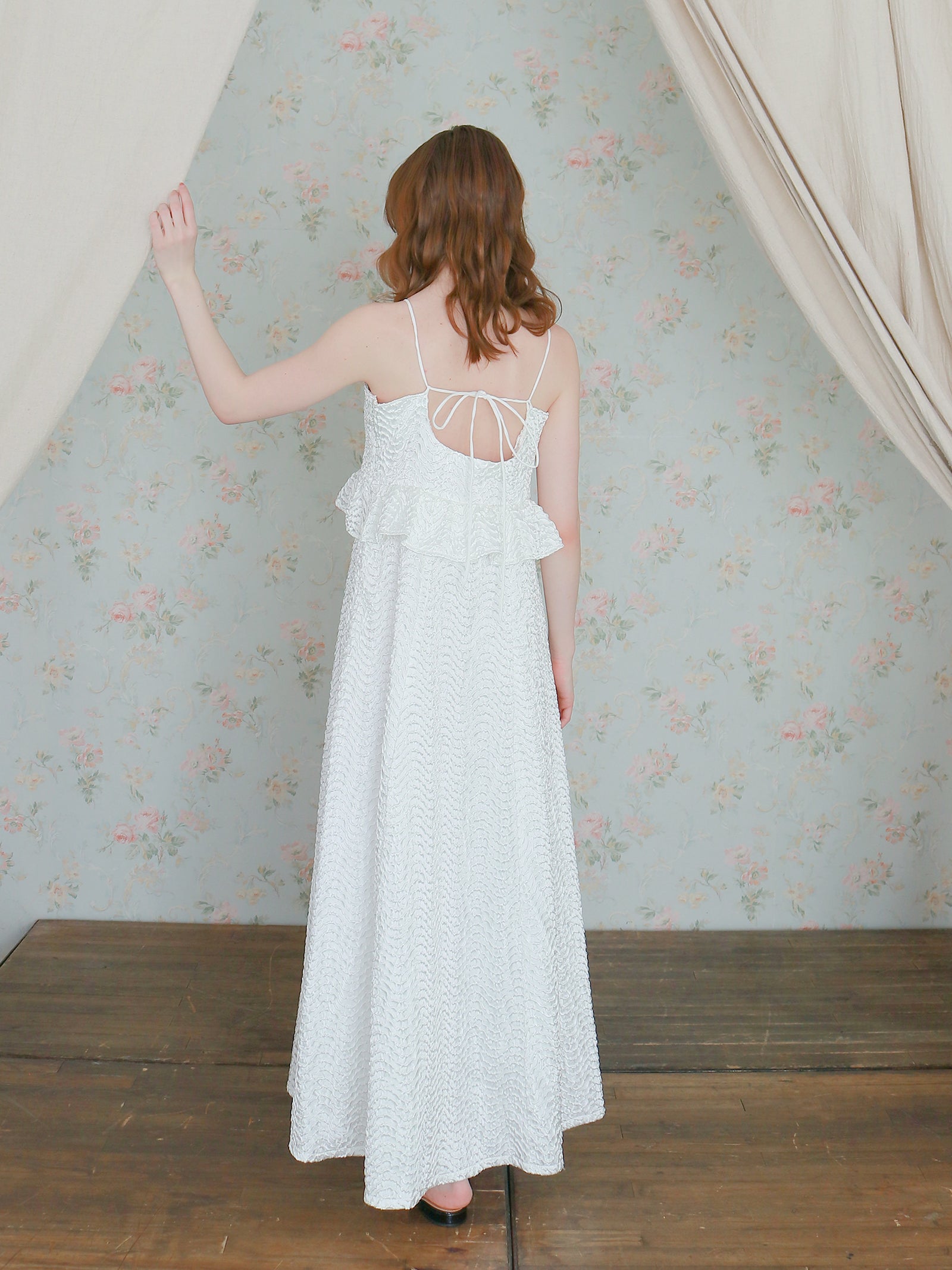 【予約】【mic】サテンパフィーワンピース【発送予定日 4月中旬~4月下旬】