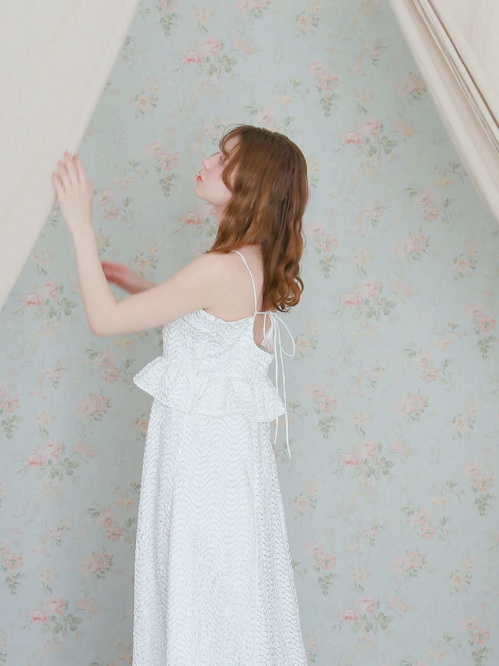 【予約】【mic】サテンパフィーワンピース【発送予定日 4月中旬~4月下旬】