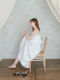 【予約】【mic】サテンパフィーワンピース【発送予定日 4月中旬~4月下旬】