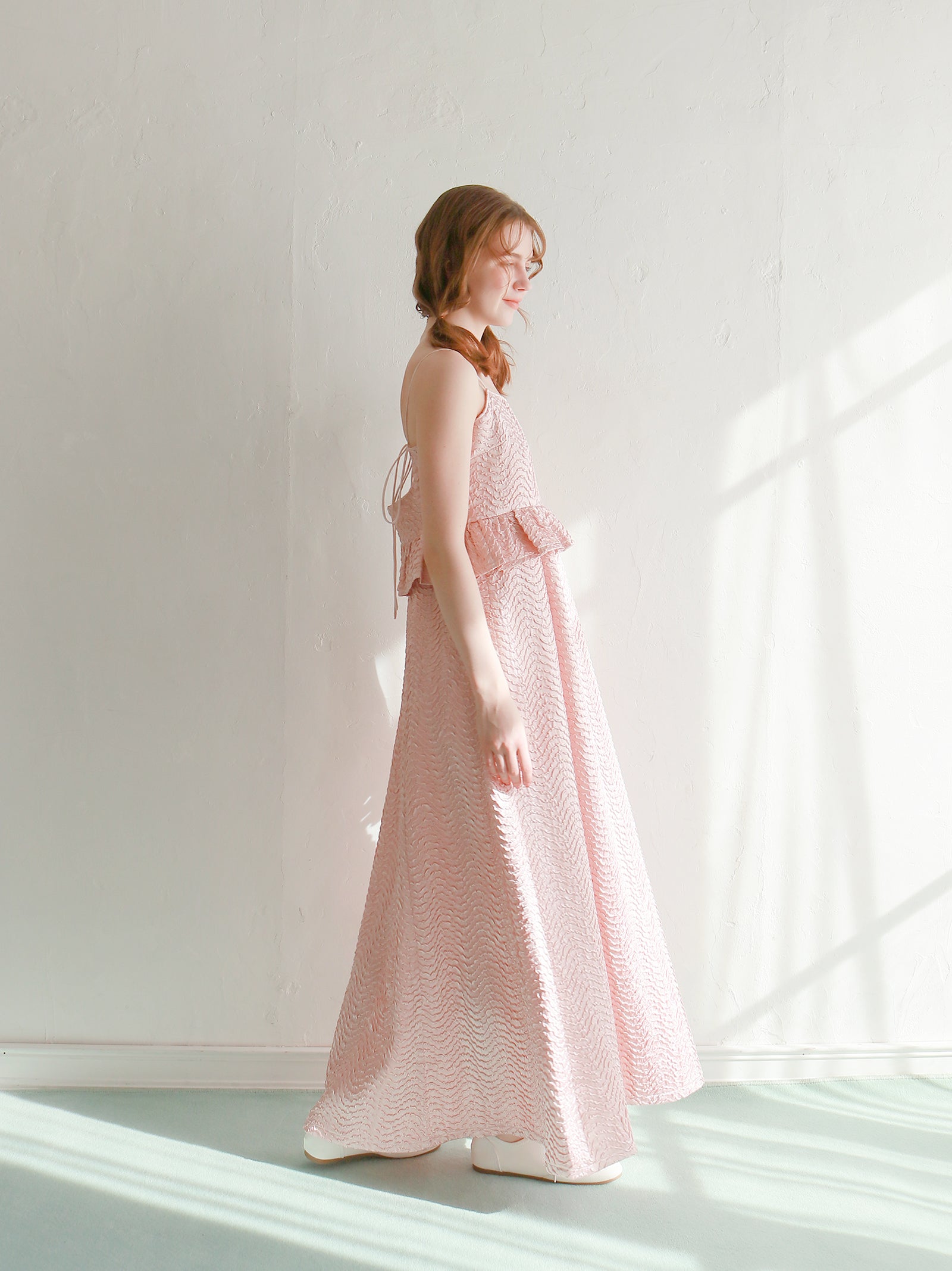 【予約】【mic】サテンパフィーワンピース【発送予定日 4月中旬~4月下旬】